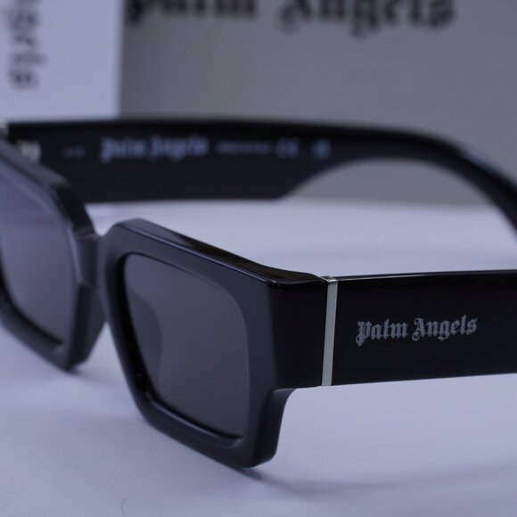 Palm Angels PERI086 HYDE 1007 Rectangle Sunglasses - Black/Dark Grey - Picture 4 of 11